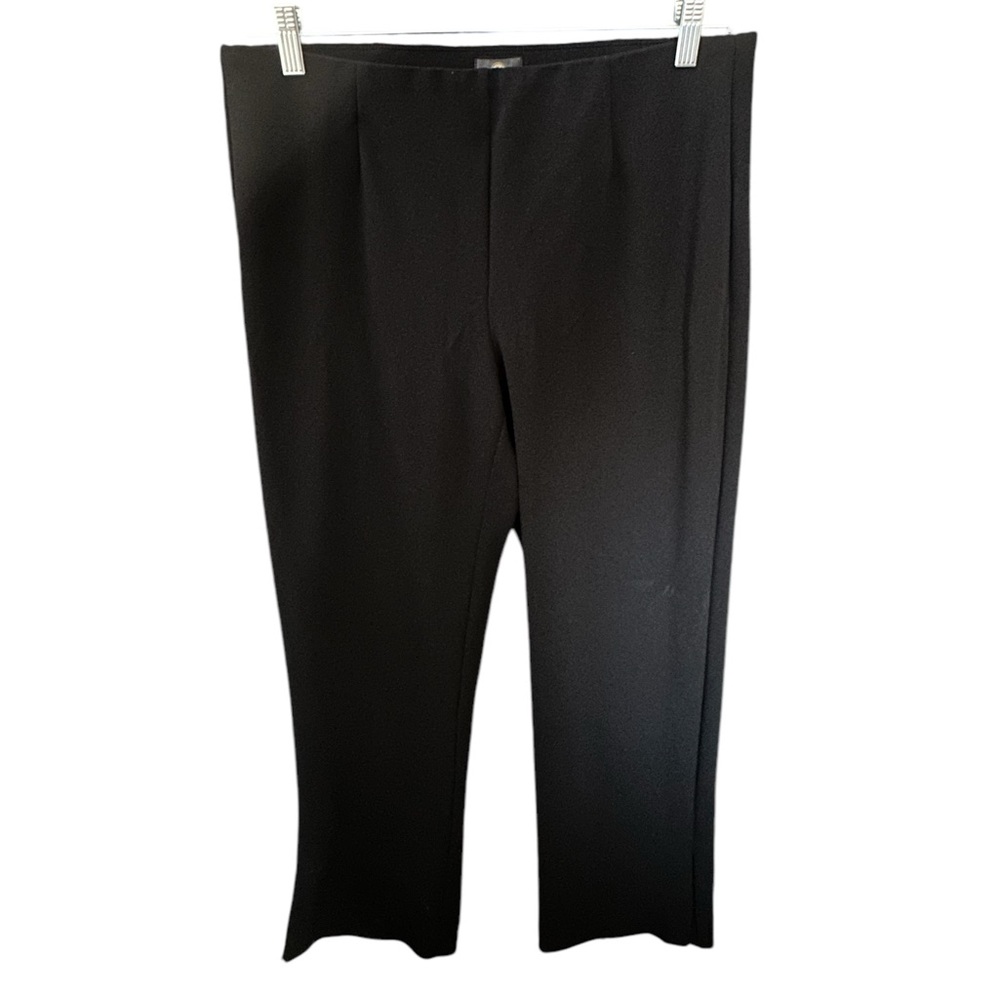 JM Collection 🌟Knit Pull-On Pants Side Hem Slits Stretch Petite Large